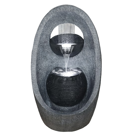 30" LED Modern Style Outdoor Garden Water Fountain By Northlight in Gray | 30" x 13" x 18" | Michaels®